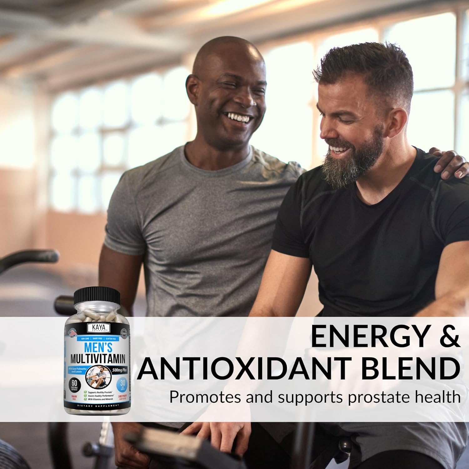 Kaya Naturals Multivitamin for Men - Men's Prostate Multivitamin - Multi Mineral Daily Supplement - Pills for Men - Supports Healthy Prostate - Vitaminas para Hombres - 60 Veggie Capsules : Health & Household