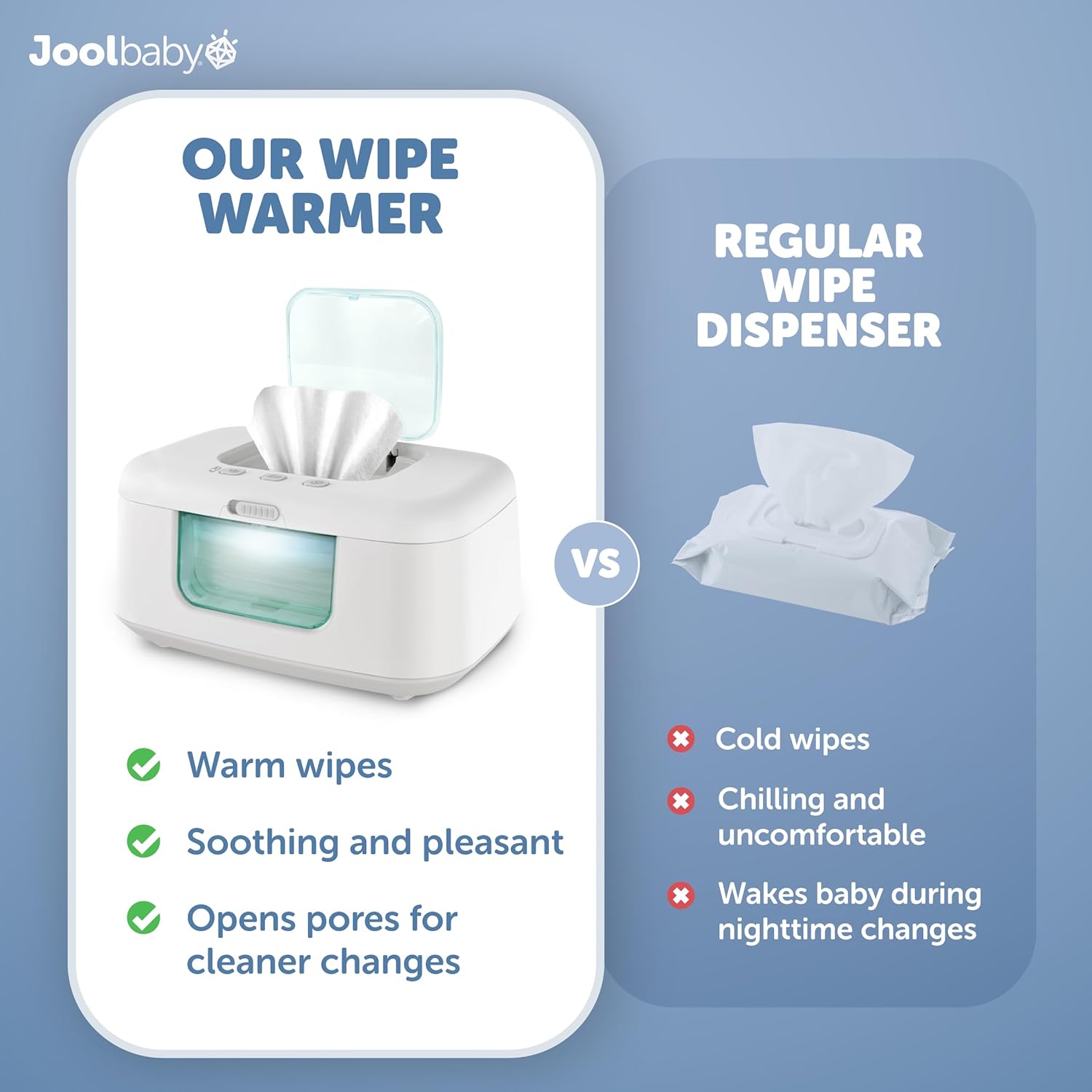 Tinybums Baby Wipe Warmer & Dispenser With Led Changing Light & On/Off Switch - Jool Baby