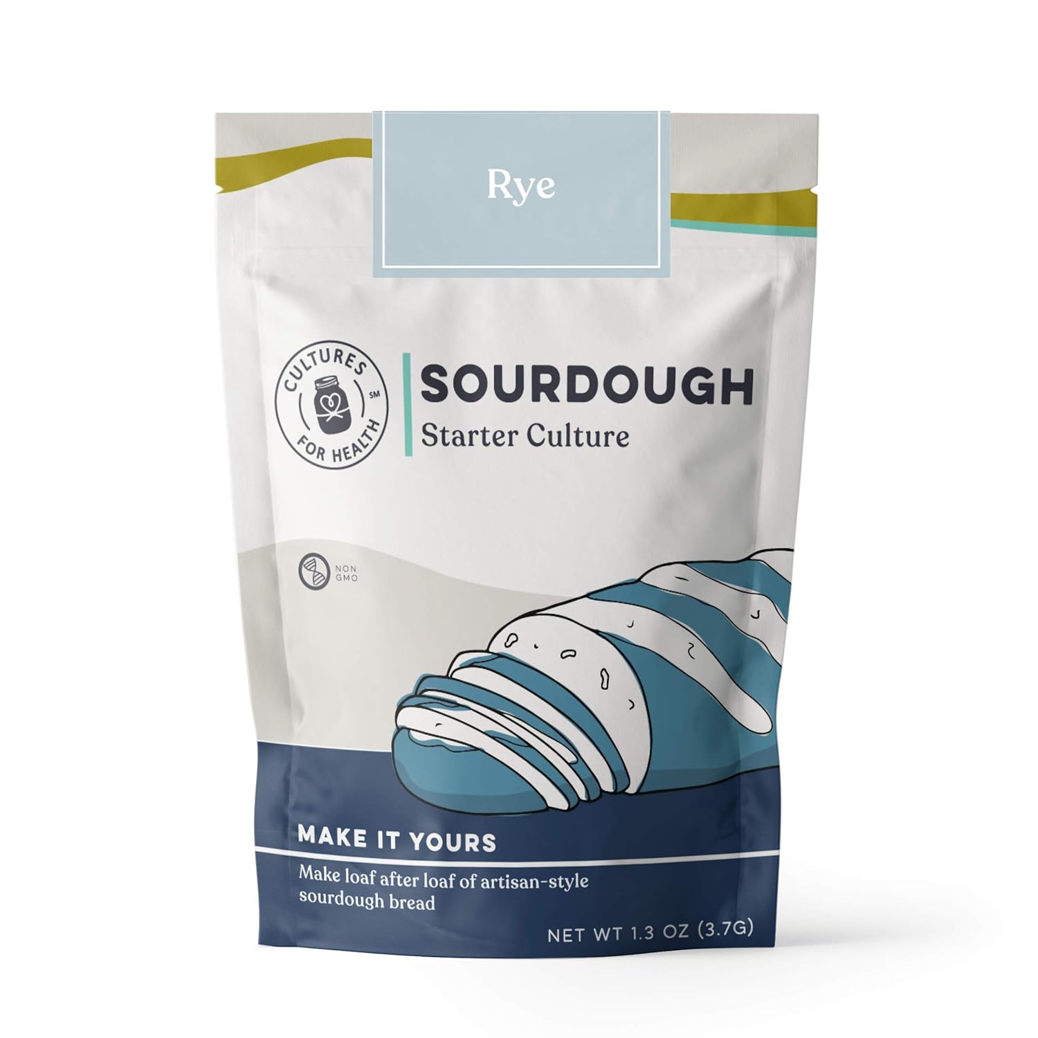 Cultures For Health Rye Sourdough Starter | Heirloom Style Dehydrated Culture For Baking Artisan Bread | Diy Rye Bread, English Muffins, Noodles, Waffles, & More | Non-Gmo Prebiotic Sourdough Bread