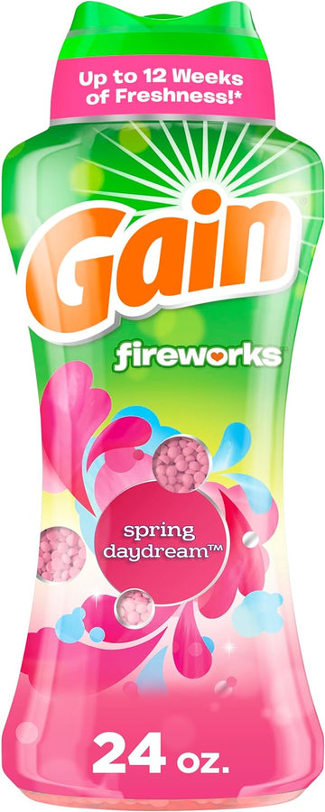 Gain Fireworks Laundry Scent Booster Beads, He Compatible, Spring Daydream Scent, 24 Fl Oz