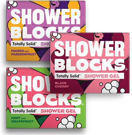Shower Blocks - Mixed 3 Pack Solid Shower Gels - Plastic, Cruelty and Paraben Free | Vegan | Moisturising Body Soap For The Shower : Amazon.co.uk: Beauty