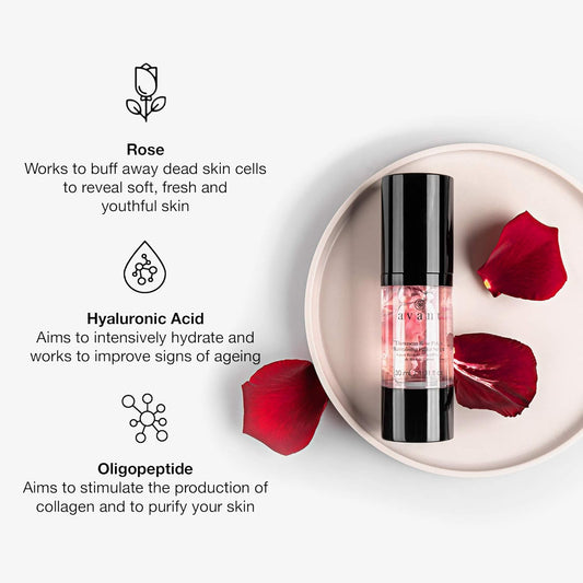 Avant | Rose Facial Serum | Aims To Renew The Skin & Reduce Signs Of Ageing & Stress | Damascan Rose Petals Revitalising Facial Serum | 1 X 30 Ml