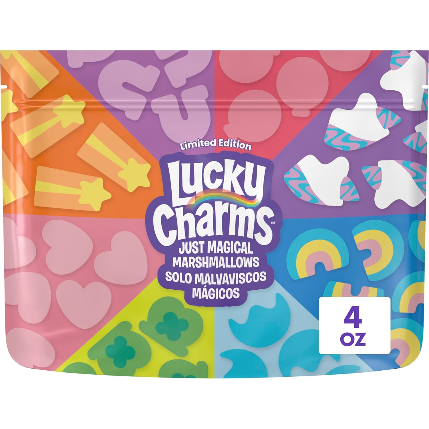 Lucky Charms Just Magical Marshmallows, Limited Edition Snacks, Dessert Ingredient And Topping, 4 Oz