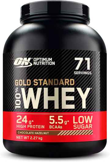 Optimum Nutrition Gold Standard Whey Muscle Building And Recovery Protein Powder With Naturally Occurring Glutamine And Amino Acids, French Vanilla Crème, 76 Servings, 2.28Kg, Packaging May Vary