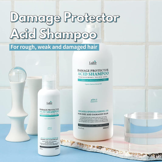 La'Dor Damage Protector Acid Shampoo (2X 5.07 Fl.Oz.) - 4.5 Ph Acidic Formulation For Hair And Scalp Ph Balance, Helps Neutralize Alkaline Ph From Dyes And Bleaching Lador