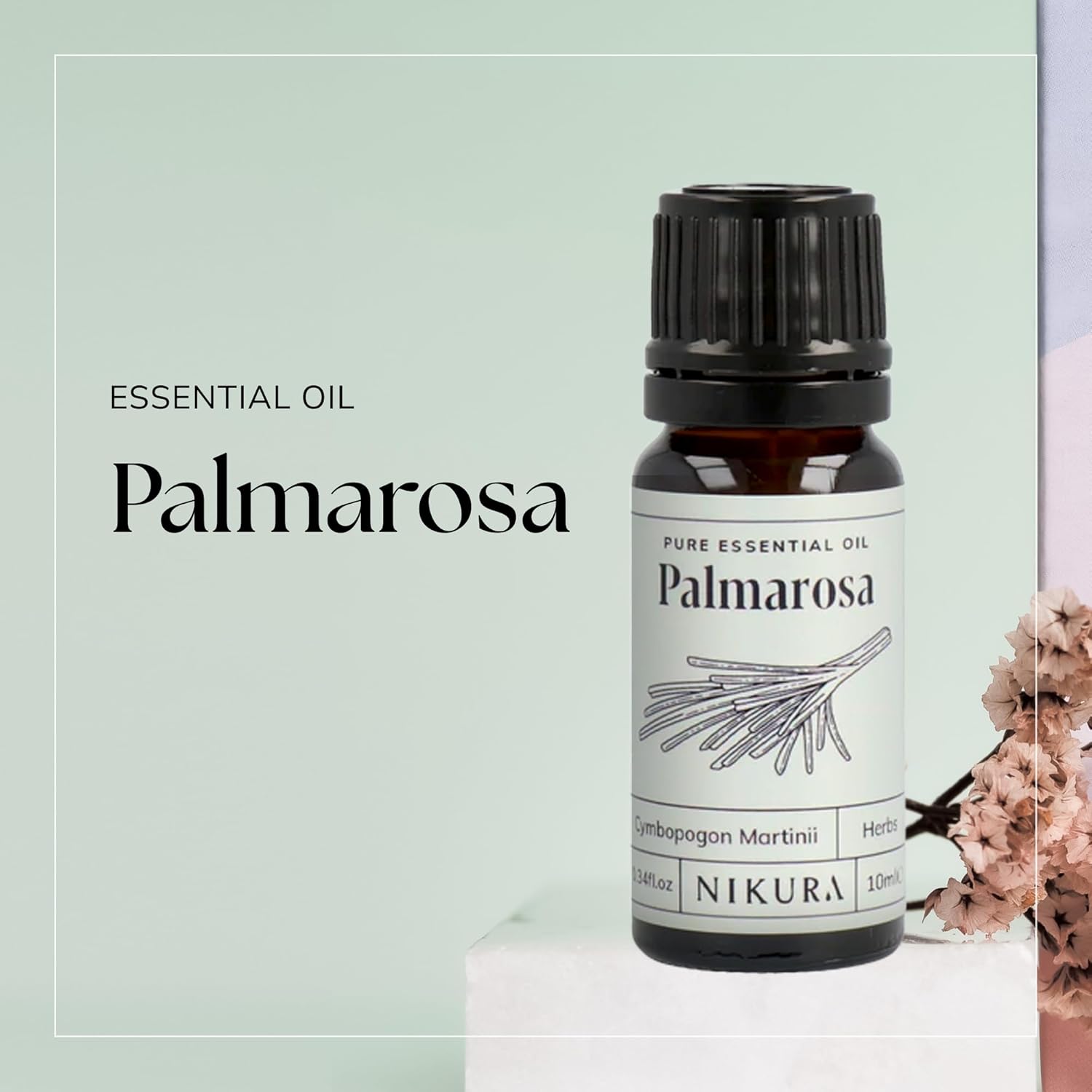 Nikura | Palmarosa Essential Oil - 10ml - 100% Pure : Amazon.co.uk: Health & Personal Care