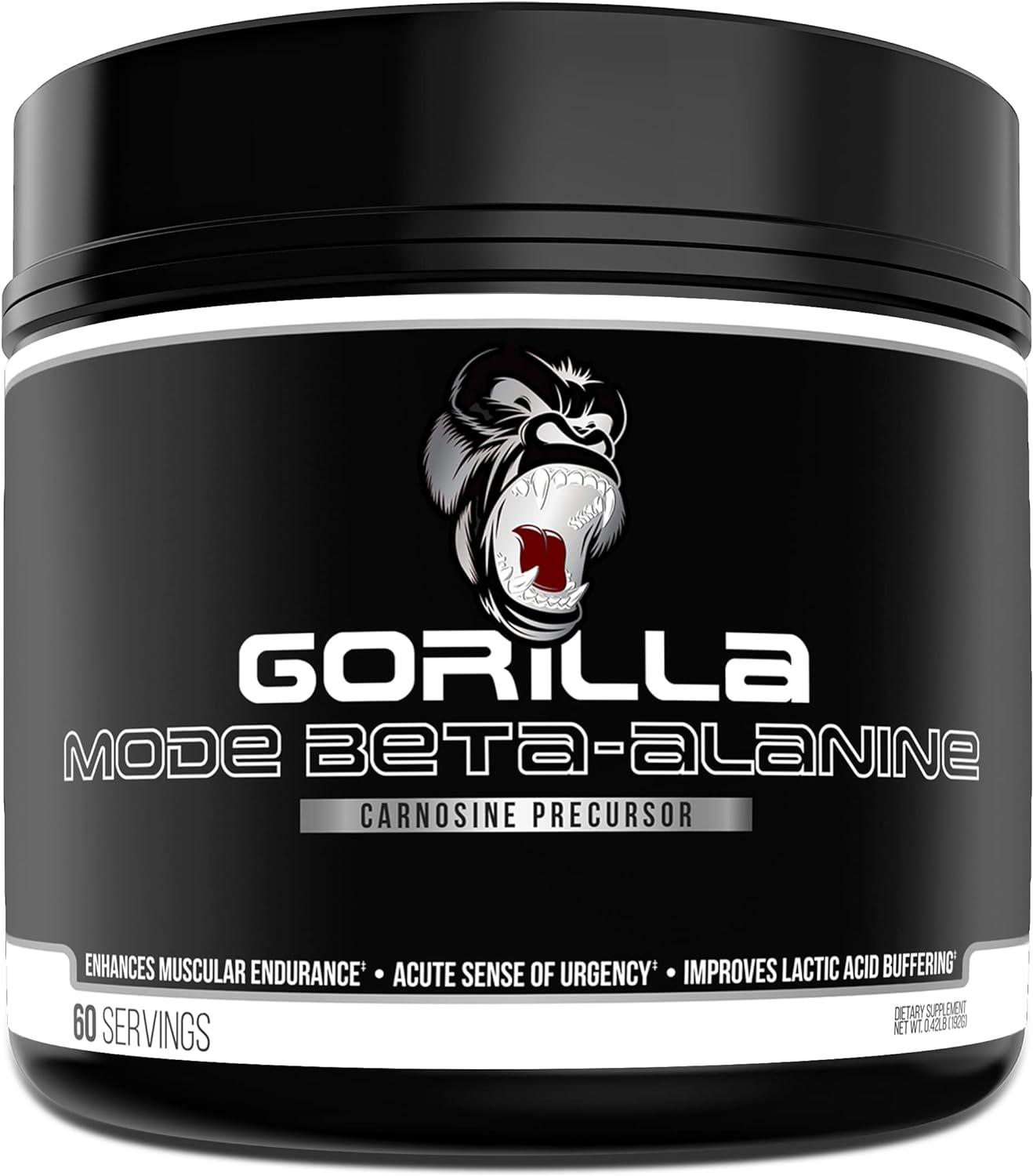 Gorilla Mode Beta-Alanine ? Carnosine Precursor/Enhanced Muscular Endurance / 3.2 Grams per Servings