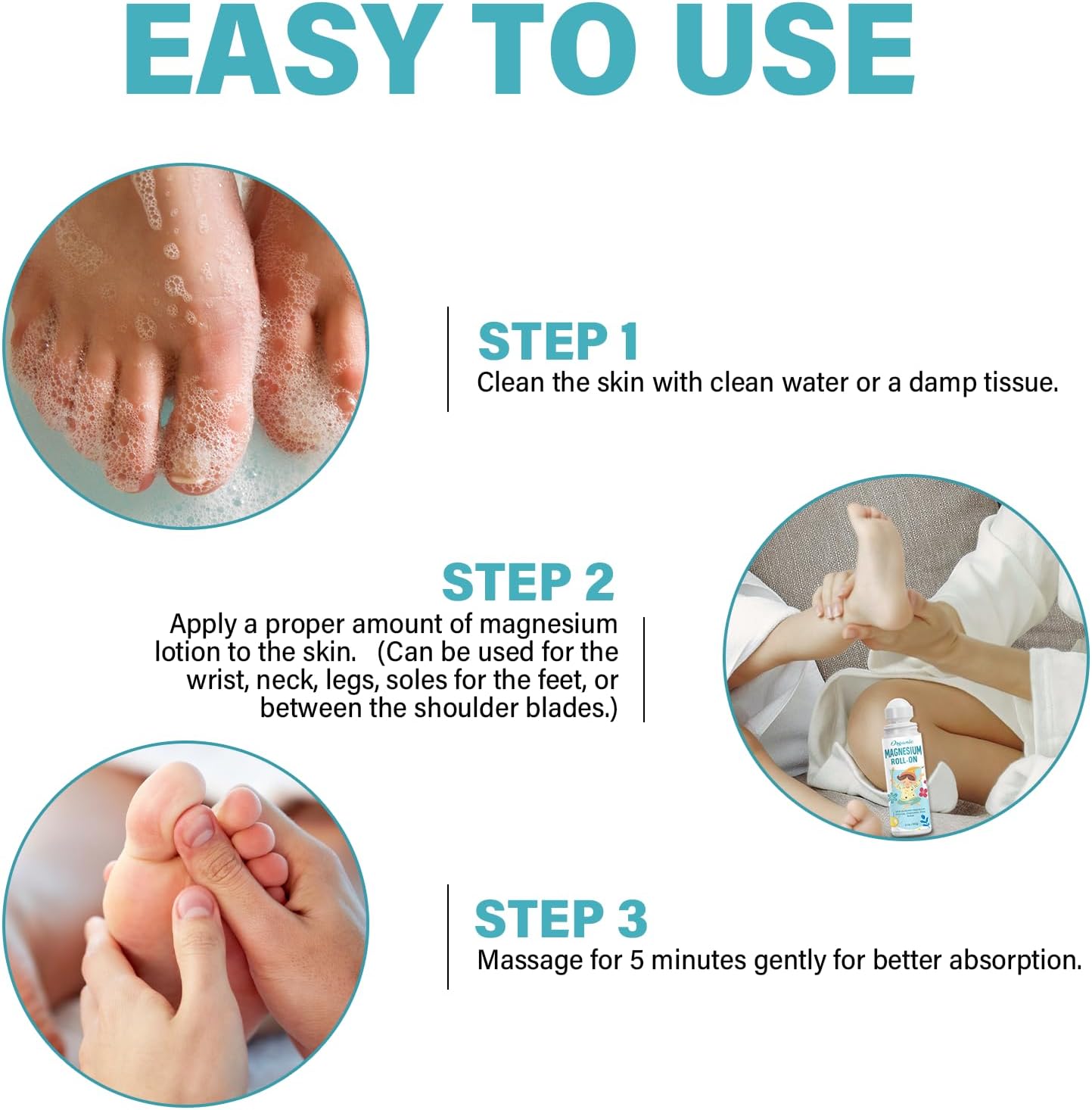 Magnesium Lotion For Kids Sleep & Calm, Magnesium Cream Roll-On Applicator To Help Children Calm & Sleep, Relaxation Formula For Balanced Mood, Bedtime & Sleep For Children-2 Oz : Health & Household