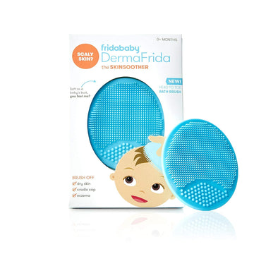 Frida Baby Dermafrida The Skinsoother Baby Bath Brush | Cradle Cap Brush For Babies, Baby Essential For Dry Skin, Cradle Cap Treatment And Eczema | 1 Pack