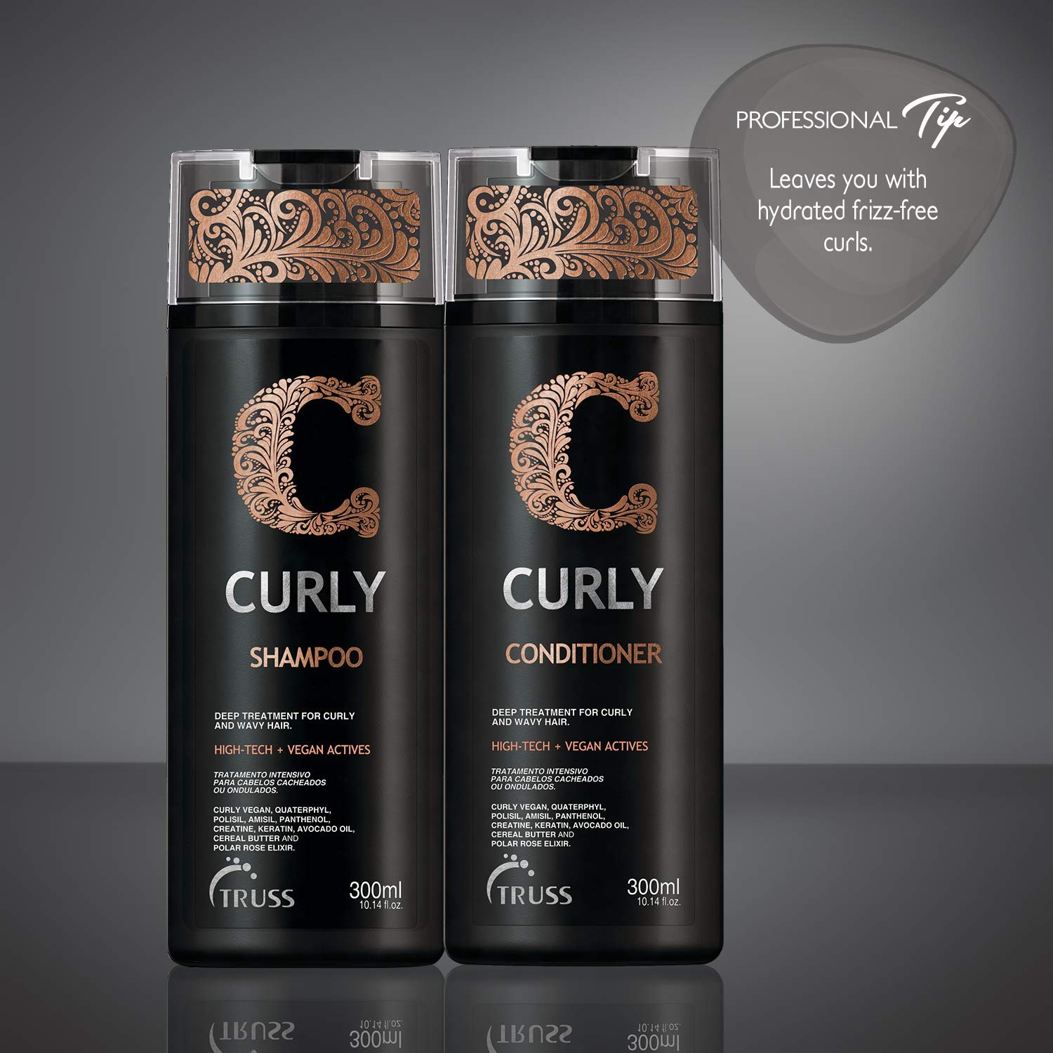 Truss Curly Shampoo and Conditioner Set to Control Frizz Bundle with Professional Miracle Hair Mask : Beauty & Personal Care