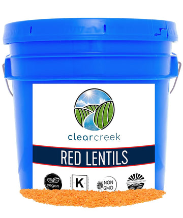 Red Lentils | 25 LBS | Emergency Food Storage Bucket | Non-GMO | Vegan | Bulk