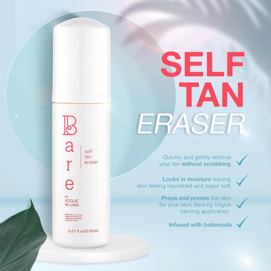 Bare By Vogue Self Tan Eraser 150Ml - Hydrating Fake Tan Remover - Preps & Primes Skin In 5-10 Minutes, Paraben-Free - Infused With Botanicals
