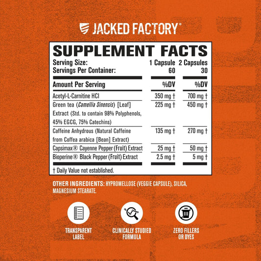 Jacked Factory Thermogenic Fat Burner Weight Loss Supplement: Burn-Xt Thermogenic And Lean Pm Nighttime Fat Burner | Sleep Aid, Lean-Xt Caffeine Free Fat Burner, Yohimbine Capsules, Dry Xt Diuretic