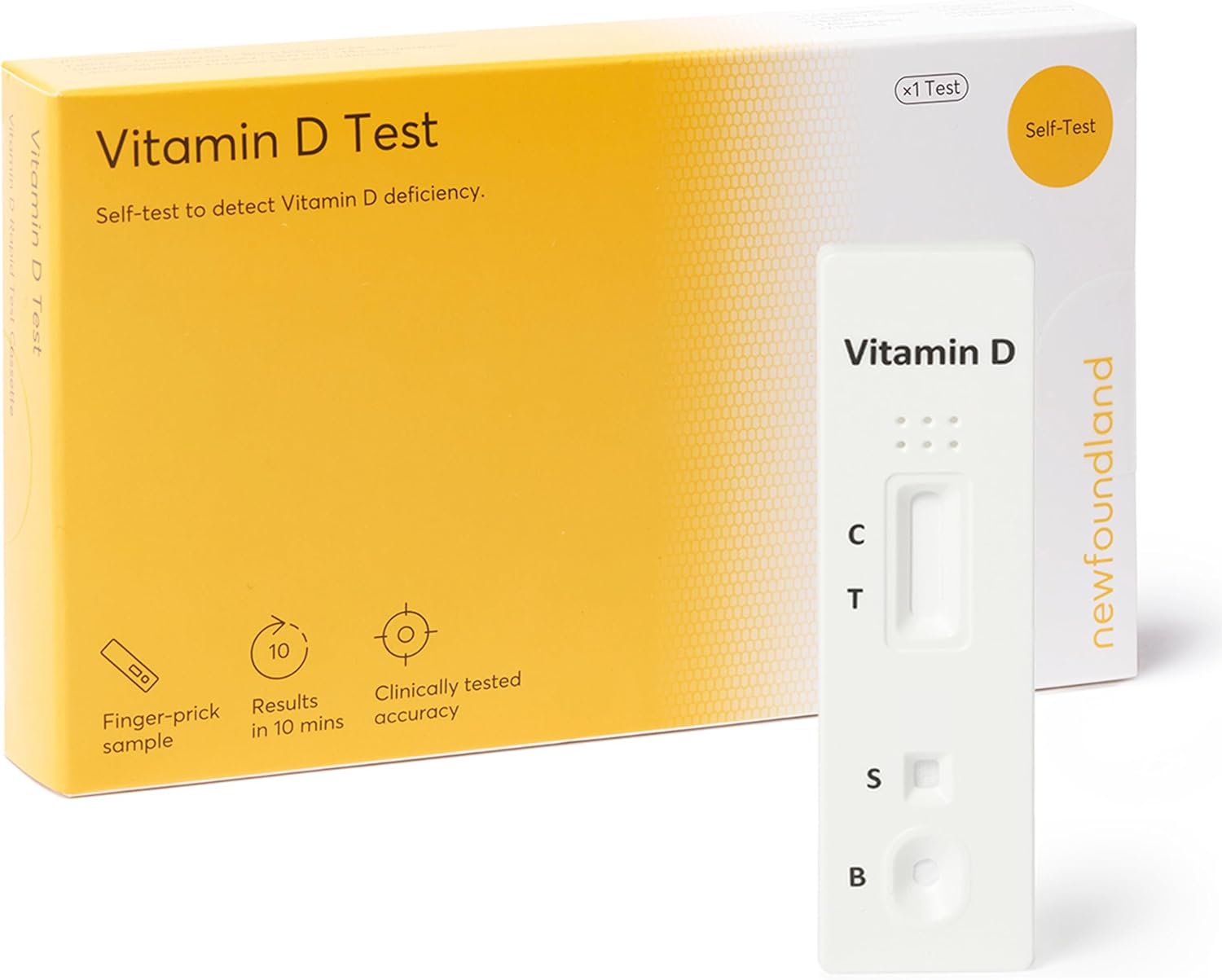 Newfoundland Vitamin D Test Kit - Uv Deficiency Detection - 99% Accurate Home Test For Vitamin D Levels - Certified By Ce - Blood Test Kit For D3 & D2 - Sunlight & Uvb, Single Person Testing