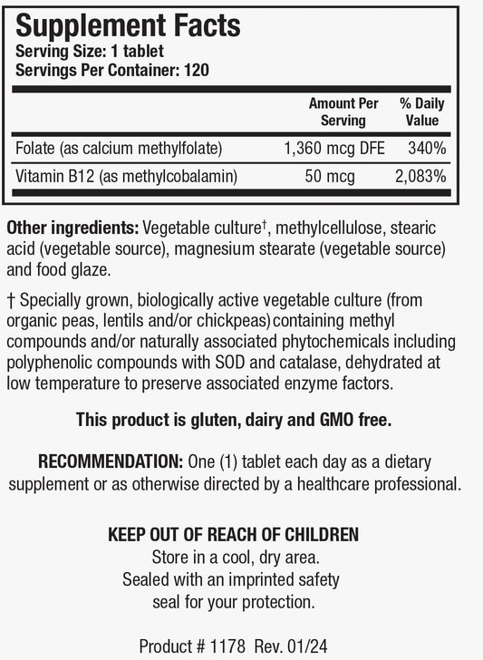 Biotics Research, Methylfolate Plus 120 Tabs