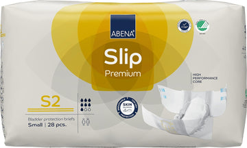 ABENA Slip Premium All-In-One Incontinence Pads For Men & Women, Eco-Labelled Womens Incontinence Pads, Mens Incontinence Pads - Small 2, 60-85cm Waist, 1800ml Absorbency, 28PK