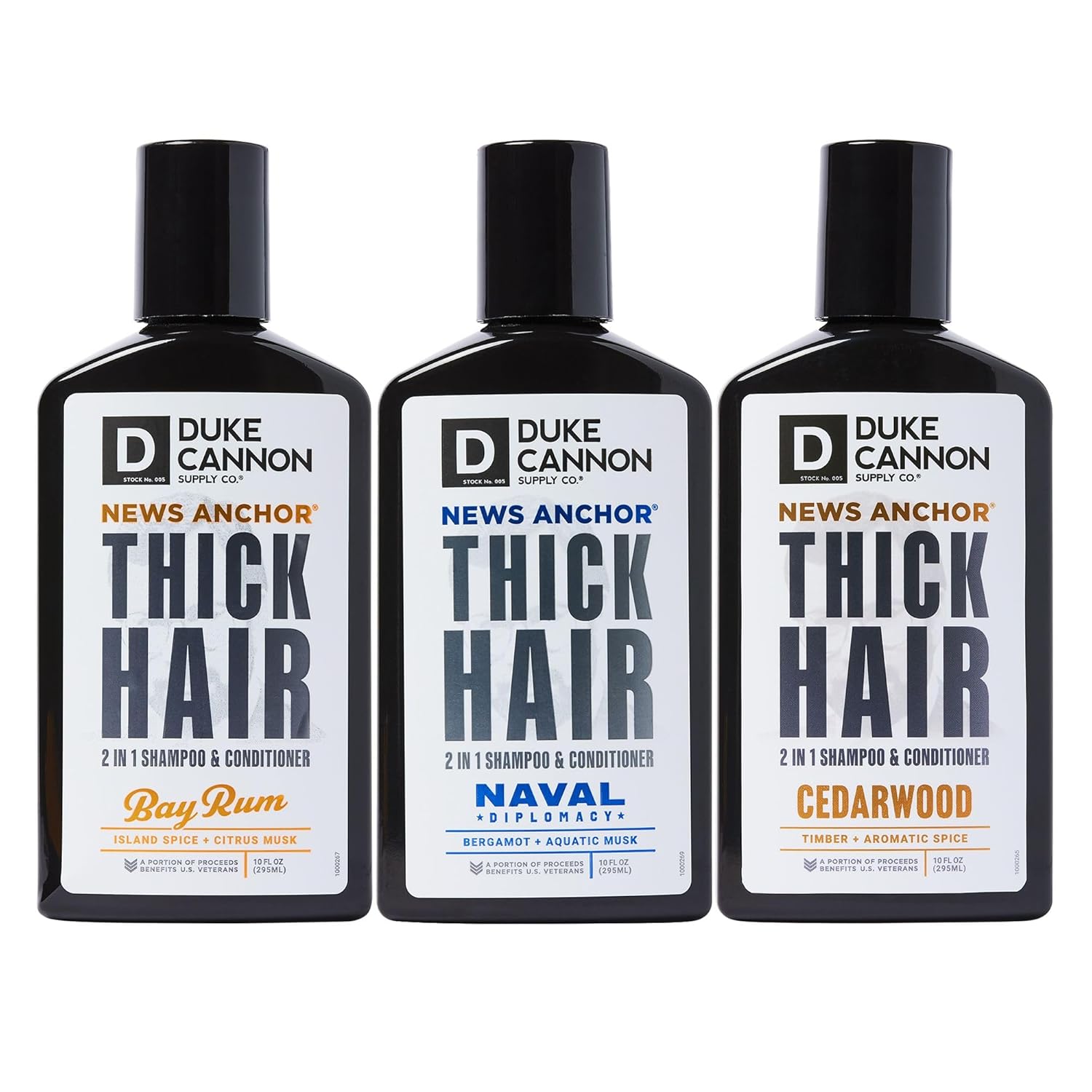 Duke Cannon News Anchor 2-in-1 Hairwash Variety Pack - 3 Pack : Beauty & Personal Care