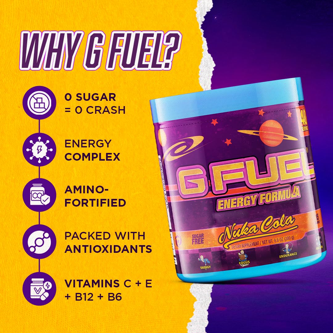 G Fuel Megaman Energy Drink Powder, Pre Workout Caffeine Mix For Gaming, Sugar Free Focus Amino, Vitamin + Antioxidants, 9.9Oz (Blue Slushee, 40 Servings) : Health & Household