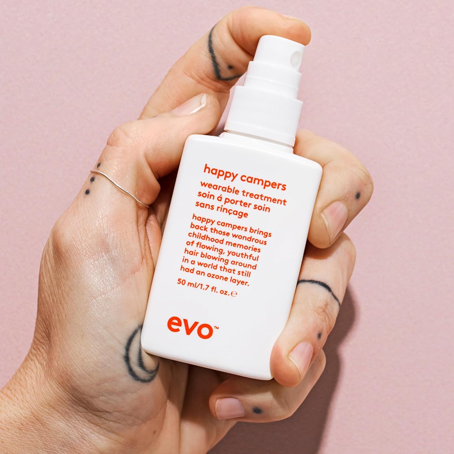 Evo Happy Campers Wearable Treatment - Daily Hair Treatment To Strengthen And Protect - Reduces Frizz And Provides Uv Protection - Travel Size, 50Ml / 1.7Fl.Oz : Beauty & Personal Care