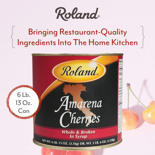 Roland Foods Amarena Cherries, In Syrup, Specialty Imported Food, 6.83 Lb Can