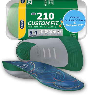 Dr. Scholl’S Custom Fit Orthotics 3/4 Length Inserts Cf 210, 5-In-1 All-Day Pain Relief For Feet, Lower Back, Knees, Heel & Plantar Fasciitis, Arch Support Shoe Insoles For Men Women, Fsa Hsa Eligible