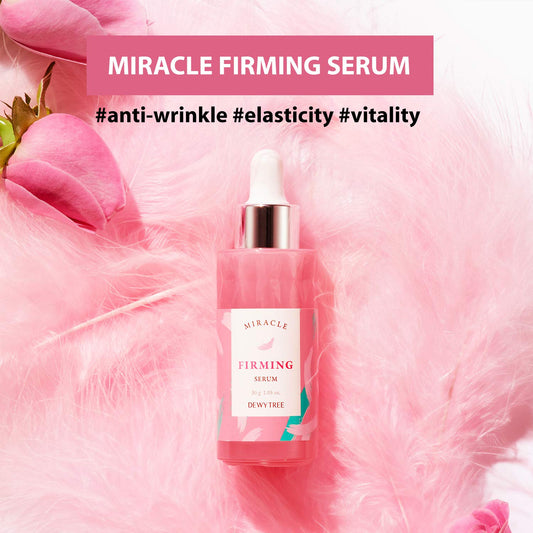 Dewytree Miracle Firming Serum 30Ml (1.01 Fl.Oz.) - Adenosine & Rose Extract Contained Anti-Aging & Firming Facial Serum, For Aging Skin