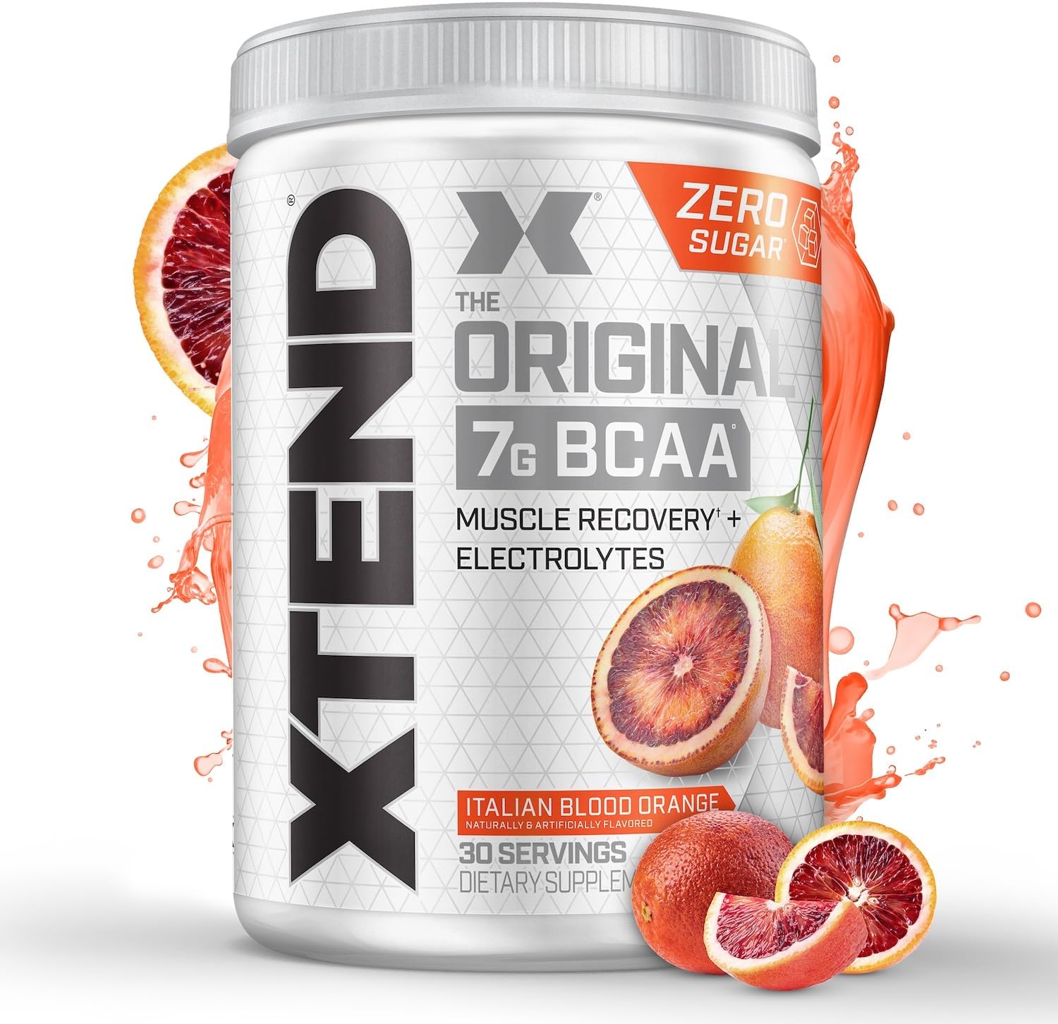 Xtend Original Bcaa Powder Italian Blood Orange, Sugar Free Post Workout Muscle Recovery Drink With Amino Acids For Men & Women, 15.3 Oz