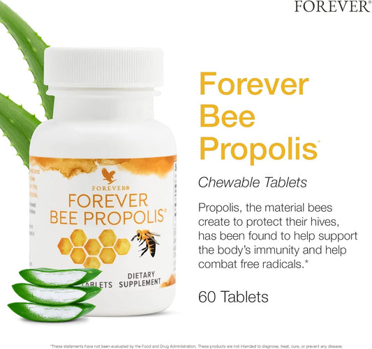 Forever Living - Bee Propolis Chewable Tablets - Immune Support With Bee Propolis And Flavonoids - 60 Tablets