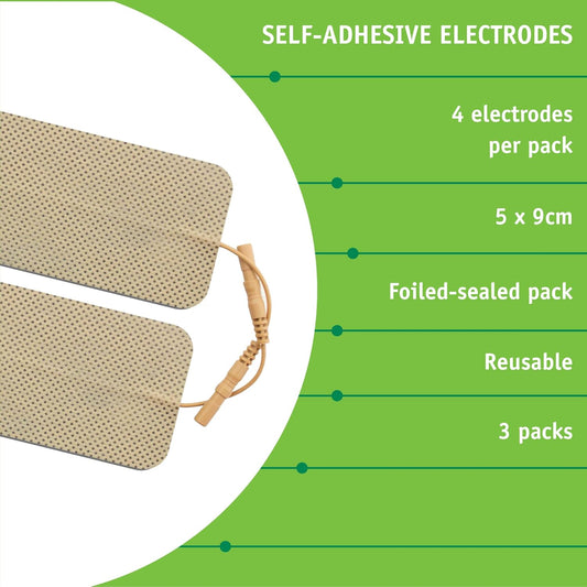 Med-Fit Blue Sensitive Skin Tens Pads 5Cm X 10Cm 100% Completley Natural Hydro-Gel - Bumper Pack 12 Pads 3 Packs