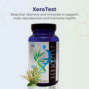 Youngevity Xeratest™ Hormonal Support For Men - Testosterone Support + Telomere Health - With Fucoidan Blend, Whole Foods, Fenugreek - Hormone-Free Botanical Supplement - (60 Extended Release Tablets)