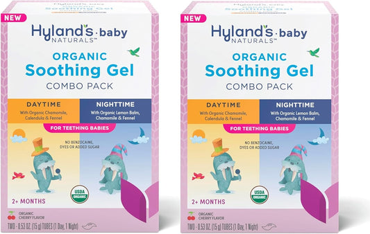 Hyland's Baby - Organic Daytime/Nighttime Soothing Gel Combo Pack, Easy-to-Apply, Ages 2 Months & Up, 1.06 Ounce (2 Tubes of 0.53 oz.) (Pack of 2) : Everything Else