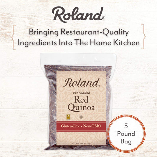 Roland Foods Red Quinoa from Peru, Pre-washed, 5 Lb Bag
