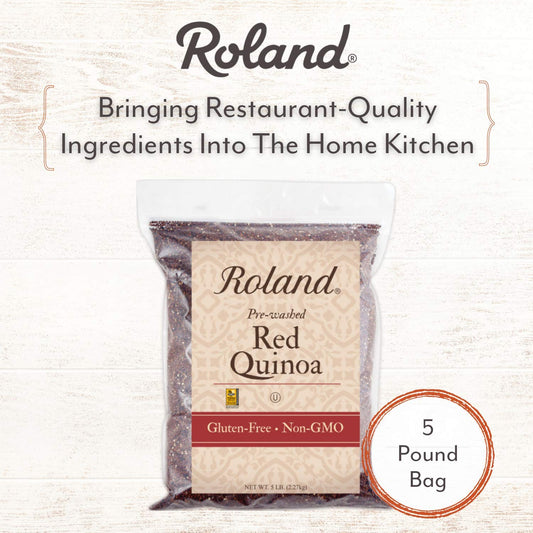 Roland Foods Red Quinoa From Peru, Pre-Washed, 5 Lb Bag