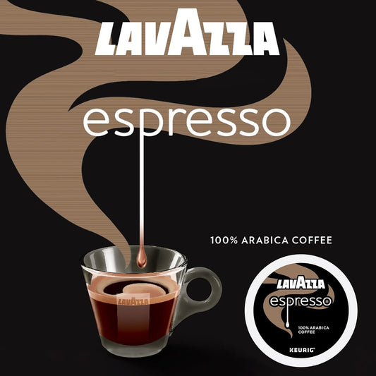 Lavazza Espresso Single-Serve Coffee K-Cups For Keurig Brewer, Medium Roast, 88 Capsules Value Pack, 100% Arabica