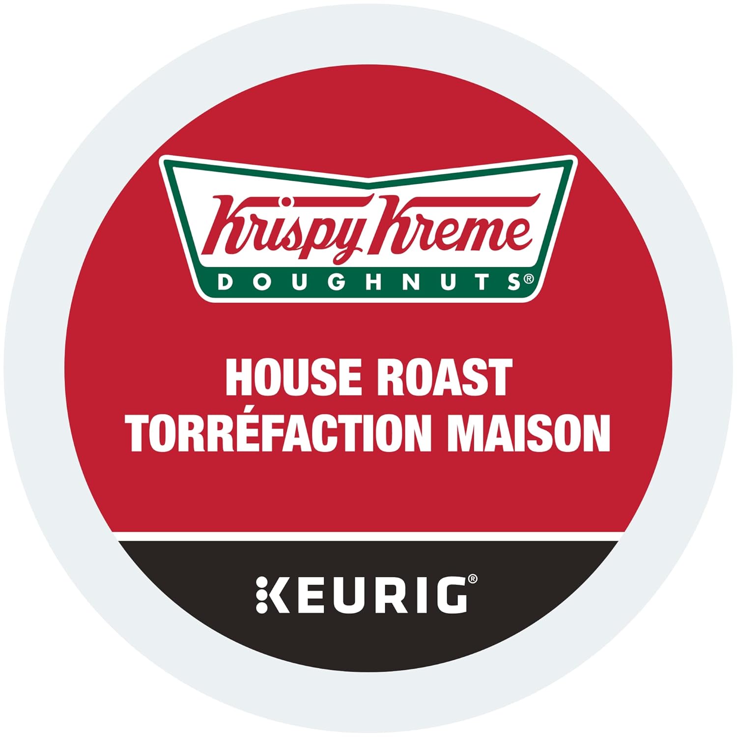 Krispy Kreme Doughnuts Smooth House Roast Single Serve Keurig Certified Recyclable K-Cup pods for Keurig brewers, 30 Count