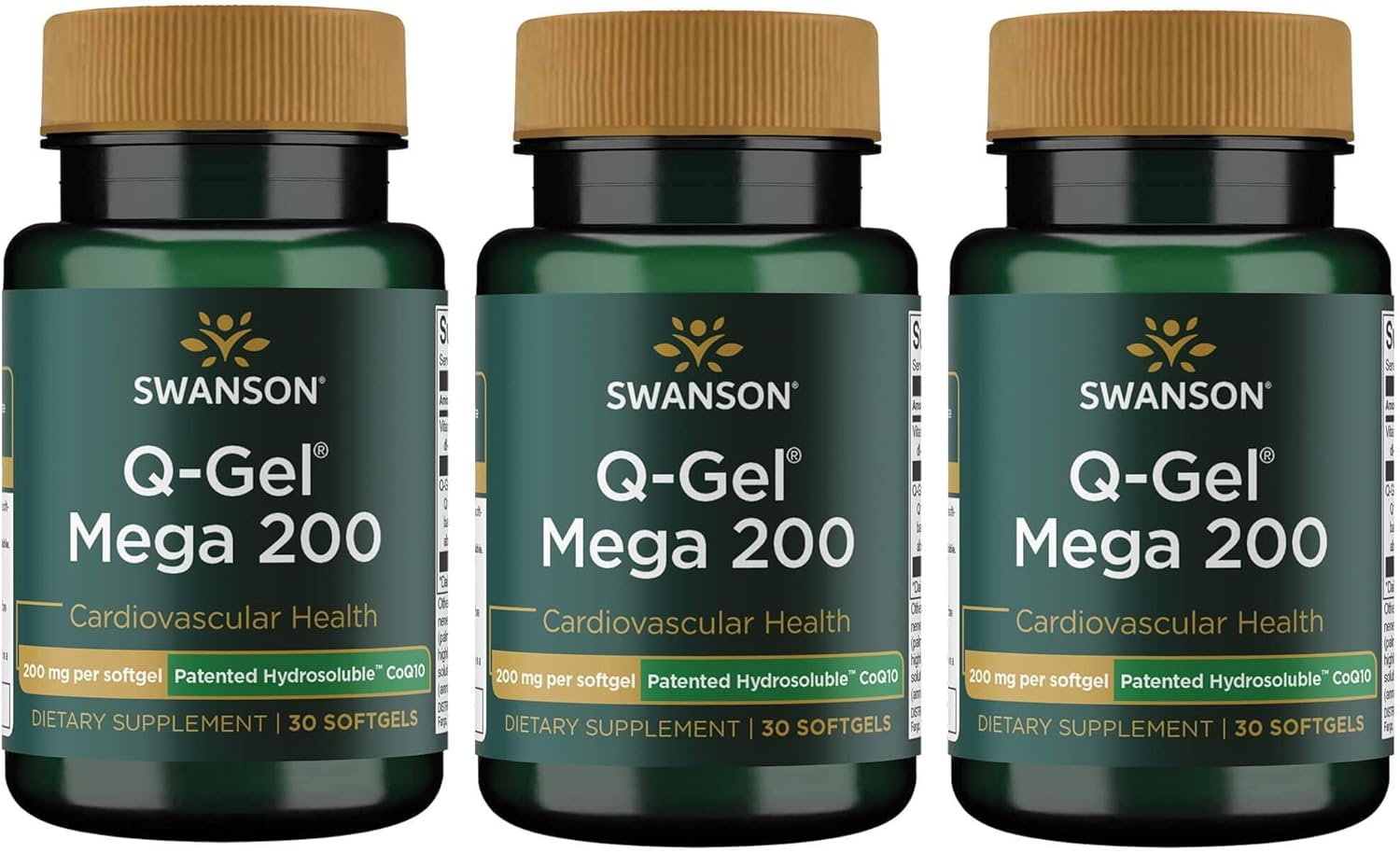 Swanson Q-Gel Mega 200 200 Milligrams 30 Sgels (3 Pack)