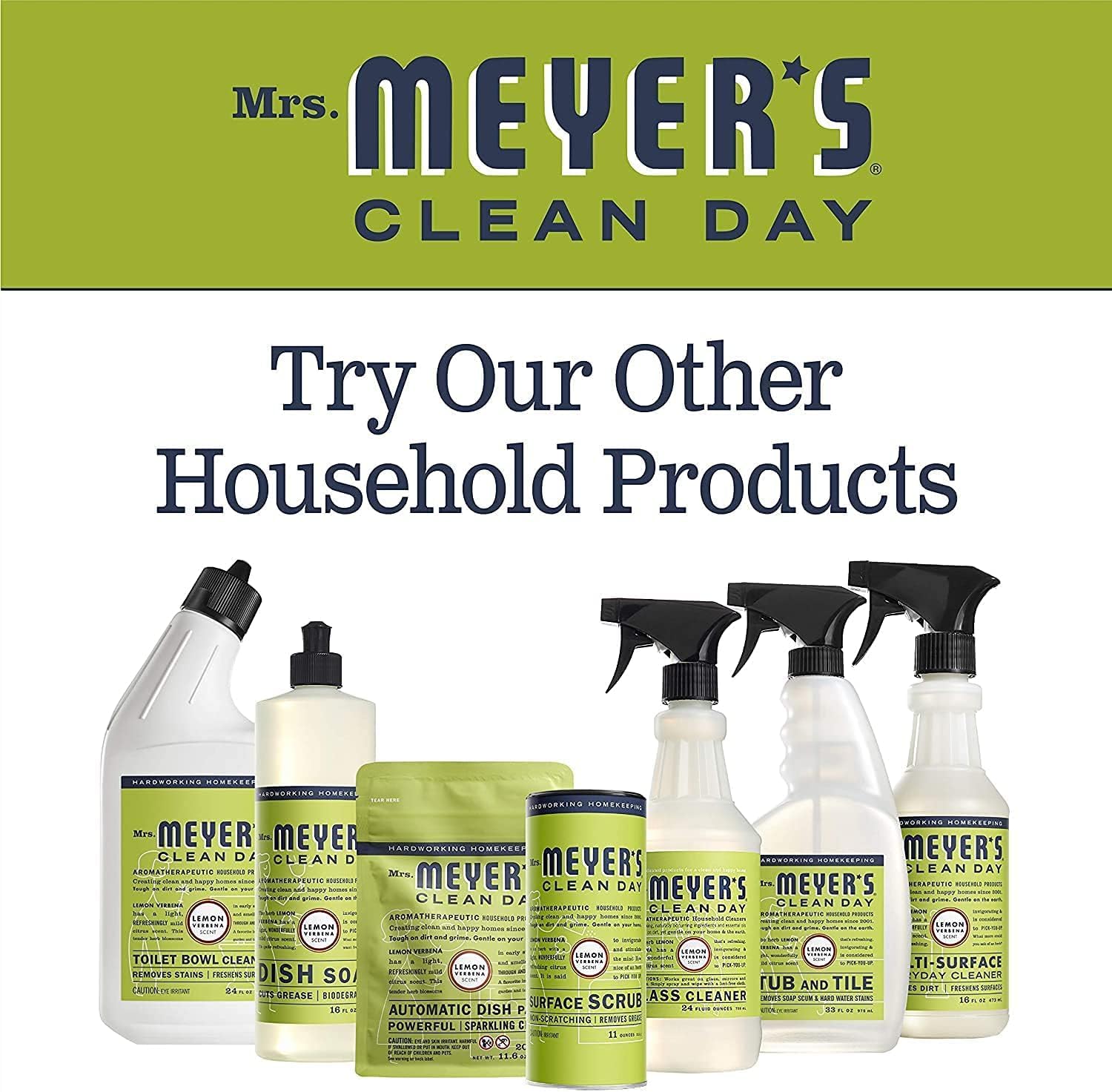 Mrs. Meyer'S Clean Day Tub And Tile Cleaner, Lemon Verbena, 33 Fluid Ounce (Pack Of 3)