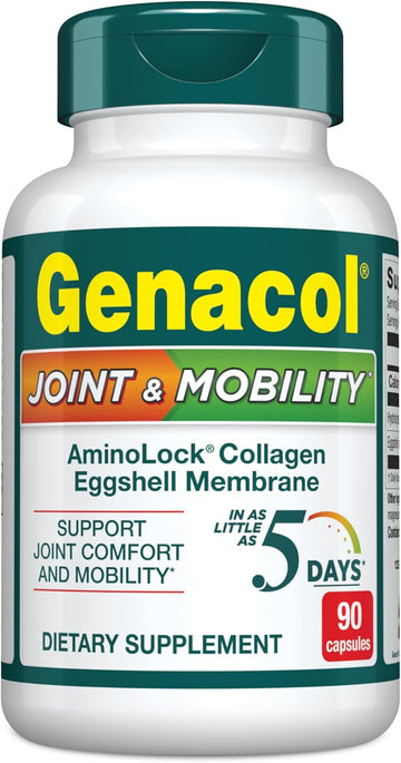 Genacol Joint & Mobility – Natural Eggshell Membrane And Ultra-Hydrolyzed Collagen Peptides, Support Joint Comfort & Mobility, Results In As Little As 5 Days, 90 Capsules (30-Day Supply)
