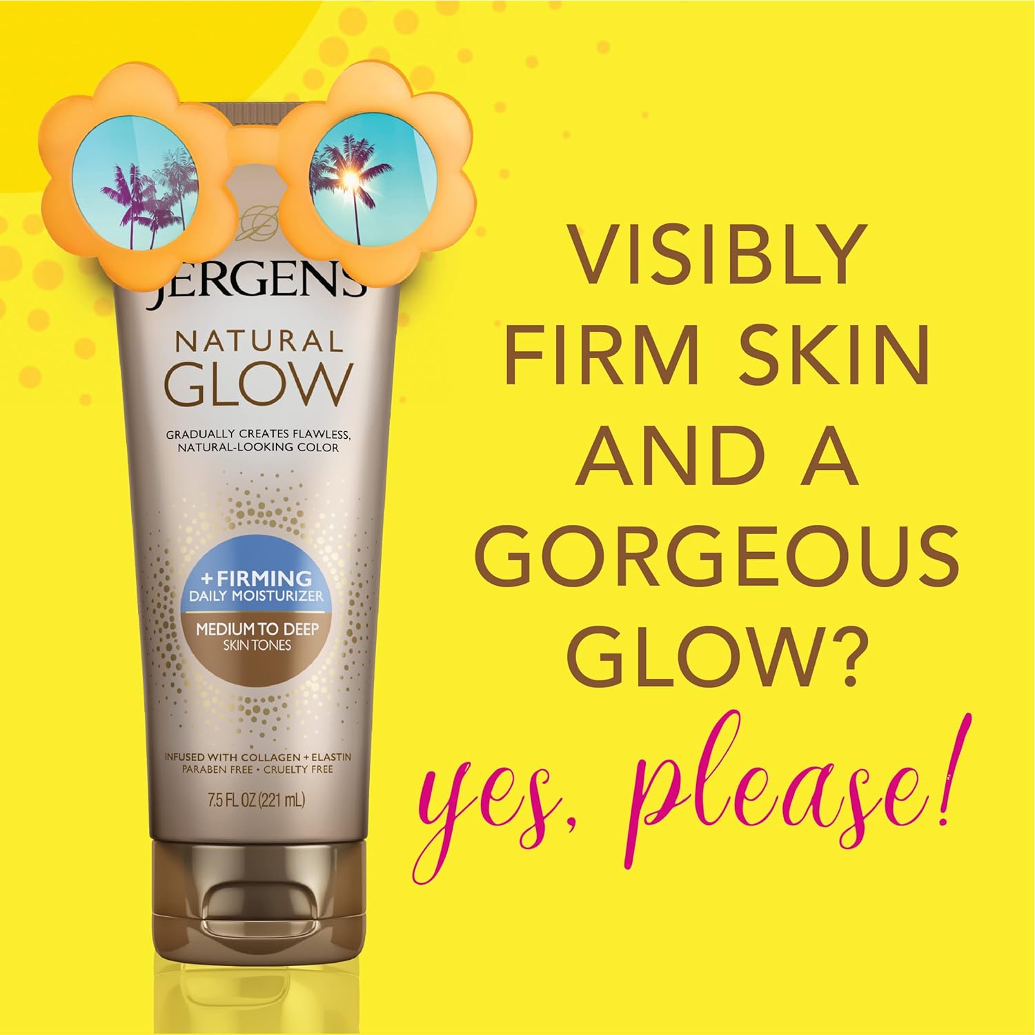 Jergens Natural Glow + Firming Daily Moisturizer Medium to Tan Skin Tones 7.5oz : Beauty & Personal Care