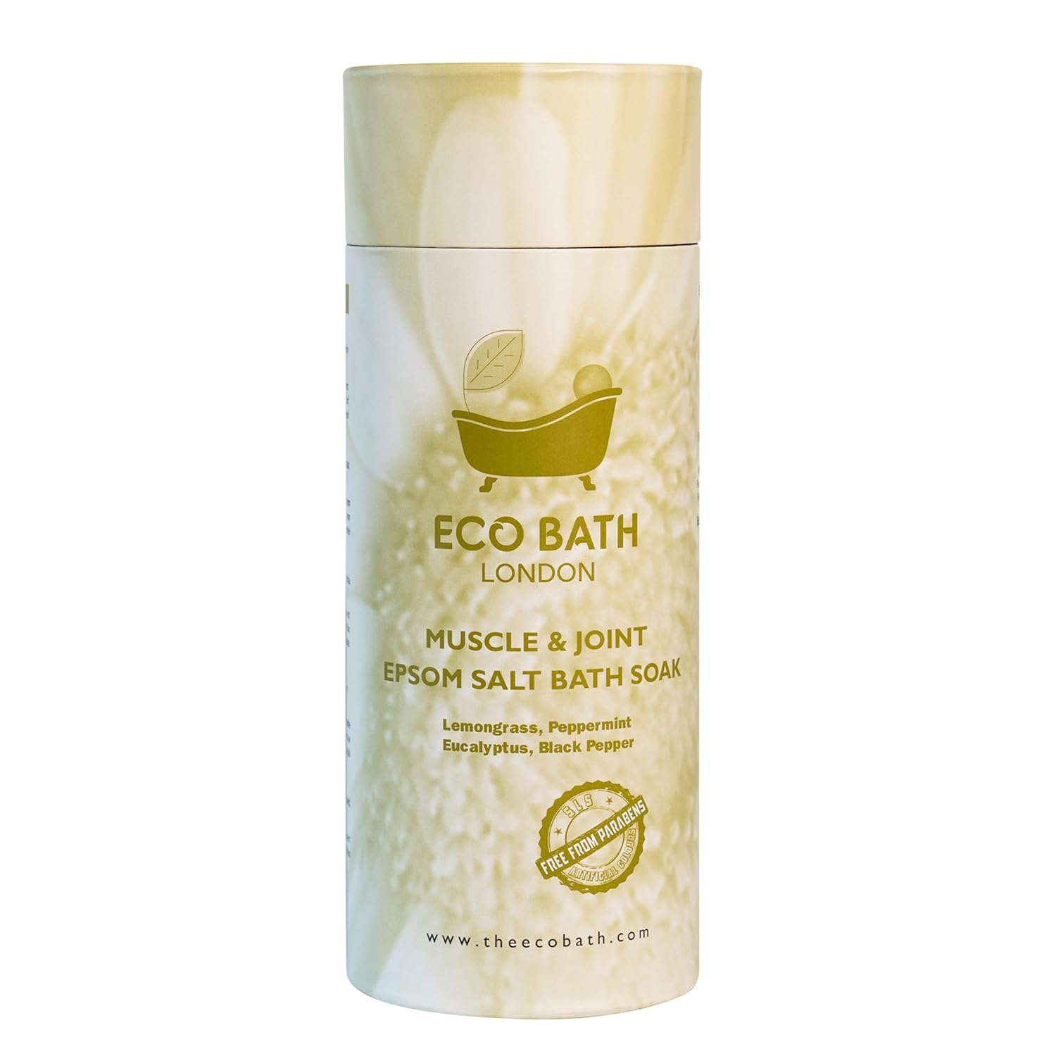 Muscle & Joint Epsom Salt Bath Soak – Made In Uk | Magnesium Bath Salts With Lemongrass, Peppermint, Eucalyptus & Black Pepper Oils | Recovery & Muscle Relief Soak - 2.2 Lb (1Kg)