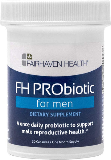 Fairhaven Health FH PRObiotic for Men | Male Fertility Supplement | 6 Probiotic Strains to Support Male Fertility | Gluten and Soy Free | 1 Month Supply