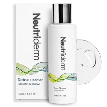 Neutriderm Detox Gentle Exfoliating Face Wash – Glycolic Acid Gel Cleanser For Acne-Prone, Oily & Combination Skin – Deep Cleanser, Pore Refining, Waterproof Makeup Remover – 120Ml (4.1 Fl Oz)
