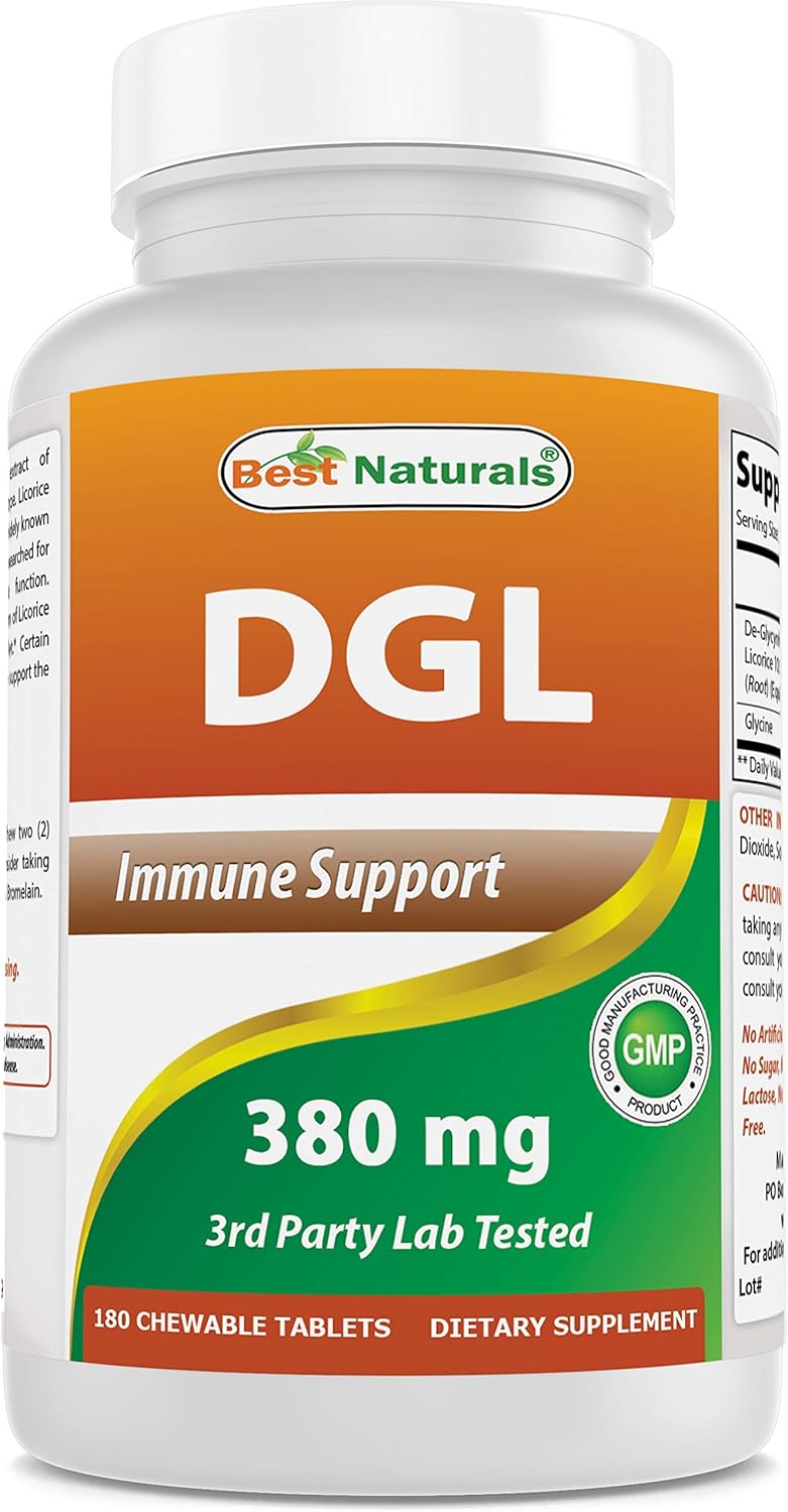 Best Naturals Dgl Chewable 380 Mg 180 Tablets