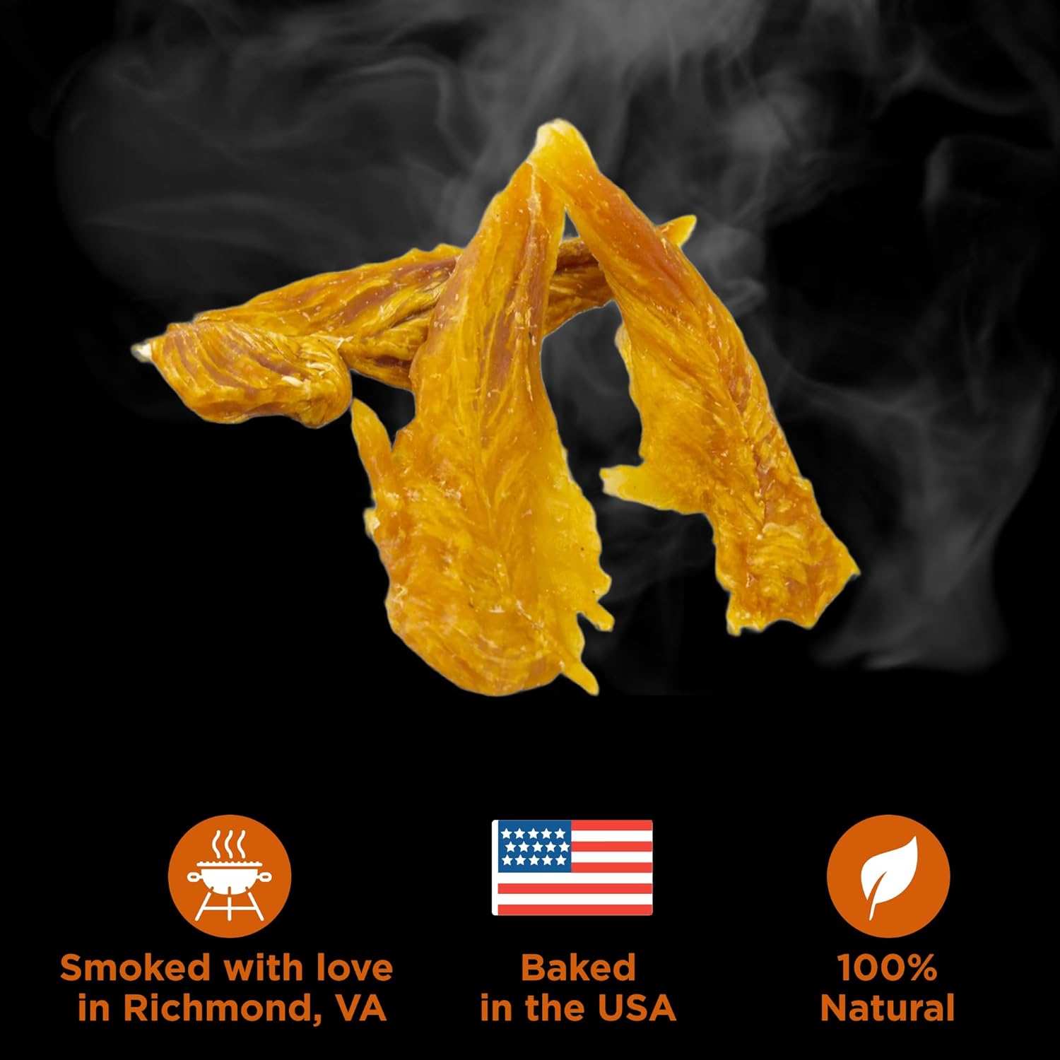 Premium Hickory Smoked Chicken Jerky Dog Treats - Dehydrated Chicken Breast Fillet Treats for Dogs - No Additives 100% Natural Protein, Chicken Jerky Treats, Dog Chews - Grain Free Dog Treats, 8 oz : Pet Supplies