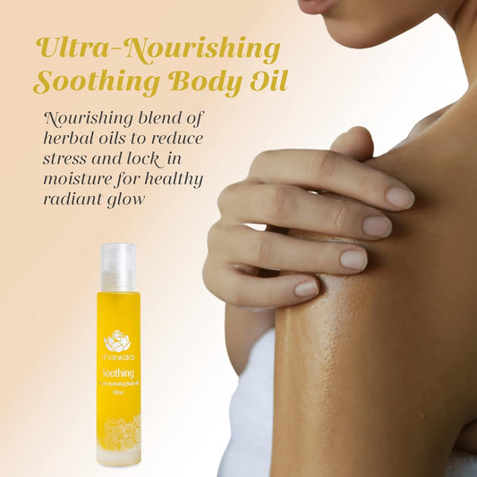 Shankara Soothing Body Oil For Women And Men With Lavender, Calendula And Lemon Balm– Perfect Hydrating Body Oil For Nourishing Dry Skin And Best Body Massage Oil (100Ml/1 Bottle)