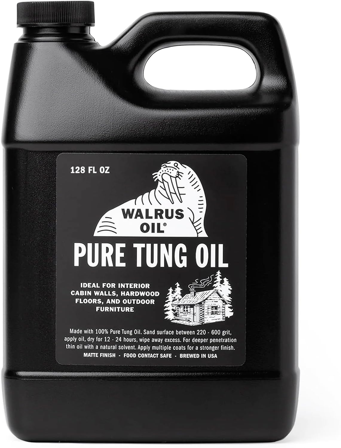 Walrus Oil - Pure Tung Oil, for Any Woodworking Project, 100% Natural, VOC-Free. 128oz / 1 Gallon Jug
