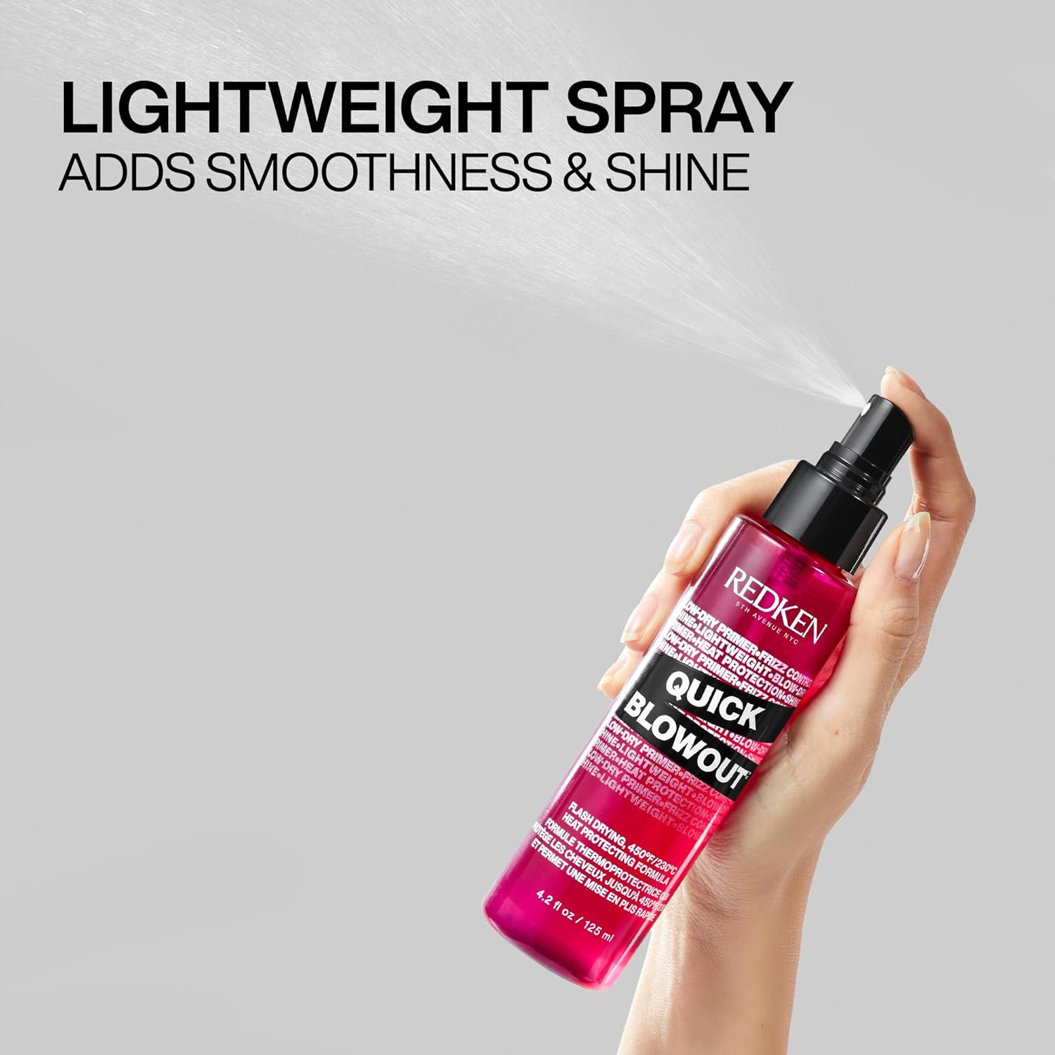 Redken Quick Blowout Heat Protection Spray for All Hair Types | Reduces blow dry time | Blowdry spray, 1.0 fl. oz. : Beauty & Personal Care