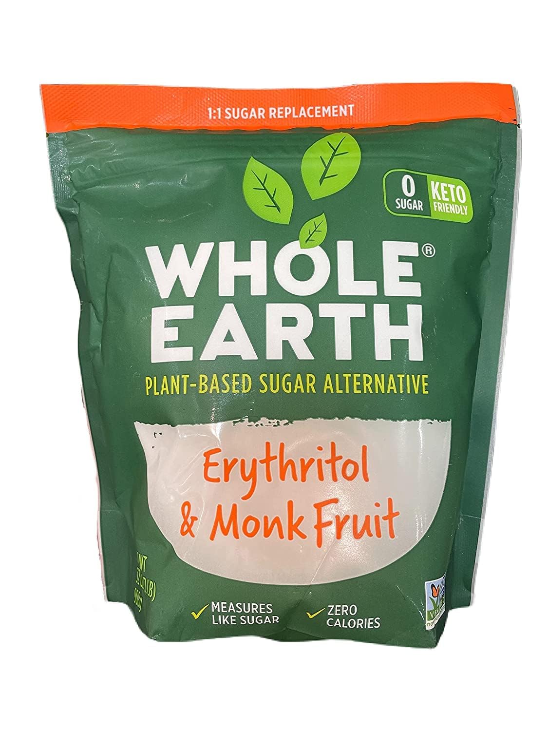 Generic Whole Earth Plant-Based Sugar Alternative, Erythritol & Monk Fruit, 32 Ounce : Everything Else