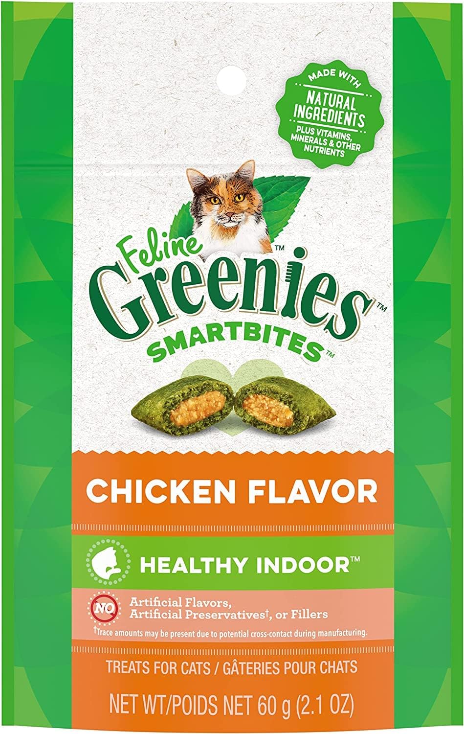 GREENIES Smartbites Healthy Indoor Chicken - 2.1 Oz, Pack of 4