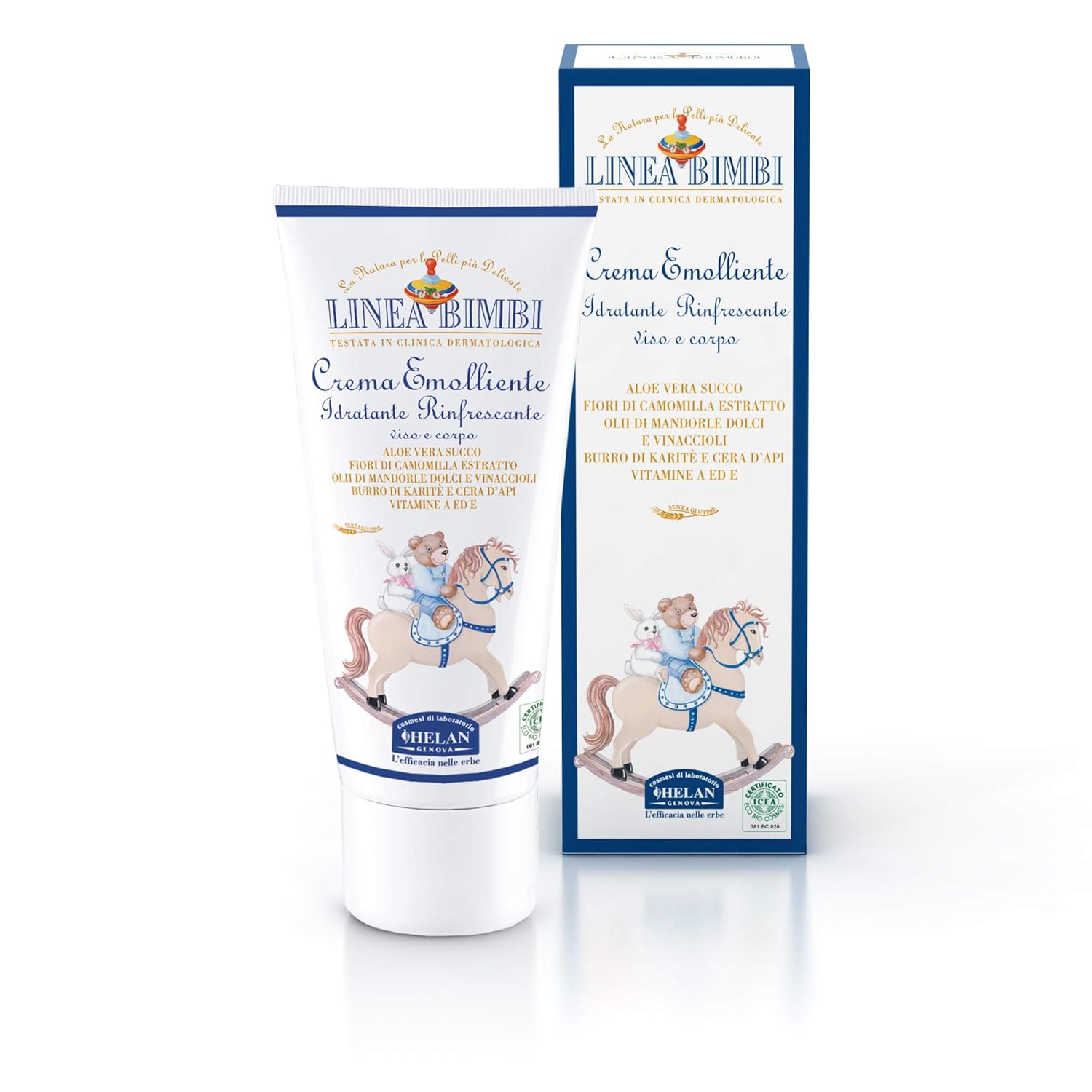 Helan Linea Bimbi- Soothing Baby Lotion For Face & Body With Vitamin E, Aloe Vera & Beeswax, Moisturizing & Refreshing Baby Cream For Delicate Skin, Baby Essentials For Newborn, Made In Italy 100Fl Oz